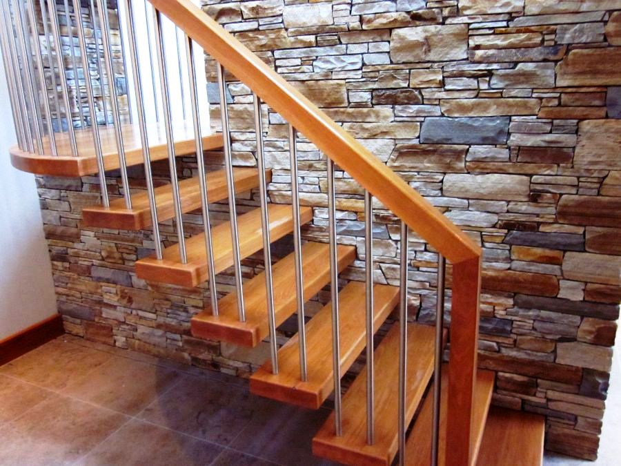 Floating Oak Stairs with Steel Banisters AJD Bespoke Stairs in